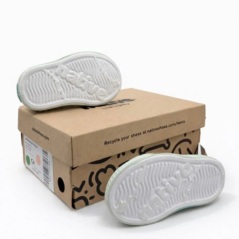 Native Jefferson Toddler Kids Slip-On Water Shoes Calm Green Calm Blob C4